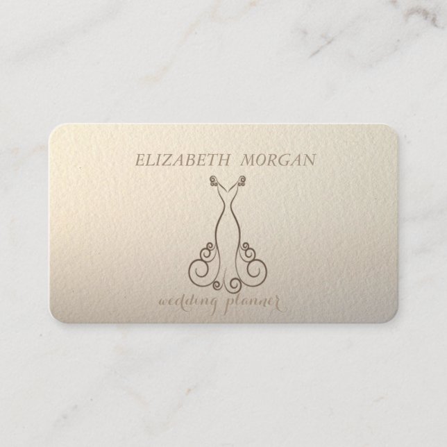 Elegant Luxury Chic,Dress Business Card (Front)