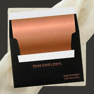 Elegant Luxury Chic Rose Gold Envelope Liner