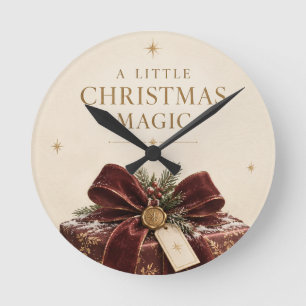 Elegant Luxury Christmas ,Beautiful Gift Box Style Round Clock