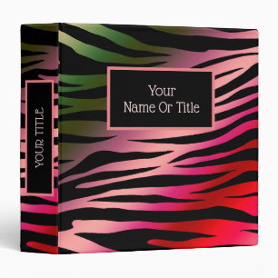 Elegant Luxury Colorful Tiger 3 Ring Binder