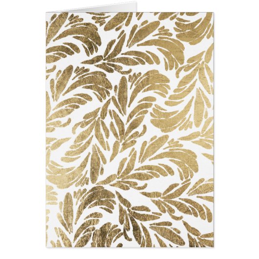 Elegant luxury custom faux gold foil floral damask (Front)