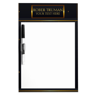 Elegant Luxury Dark Blue gold design Dry Erase Board