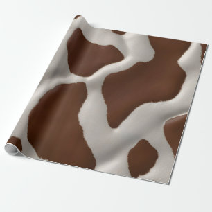Elegant Luxury Faux Cow Leather Trendy Collection Wrapping Paper