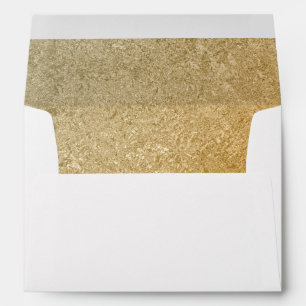 Elegant Luxury Faux Gold Foil 5 X 7 Wedding Envelope