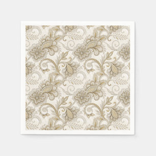 Elegant Luxury Floral Paisley Design Pattern Art Napkins