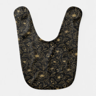 Elegant Luxury Floral Seamless Baby Bib