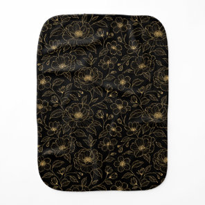Elegant Luxury Floral Seamless Baby Burp Cloth