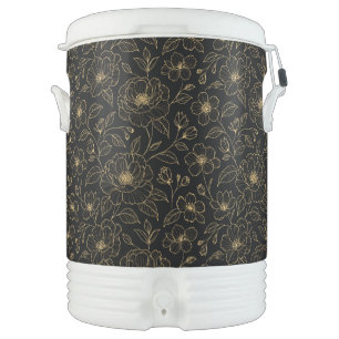 Elegant Luxury Floral Seamless Beverage Cooler