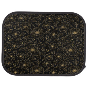 Elegant Luxury Floral Seamless Car Floor Mat