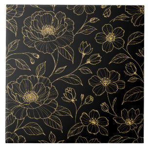 Elegant Luxury Floral Seamless Ceramic Tile