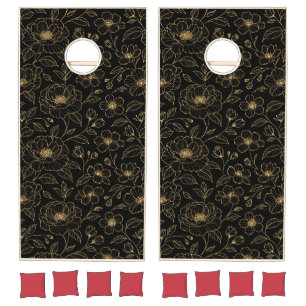 Elegant Luxury Floral Seamless Cornhole Set