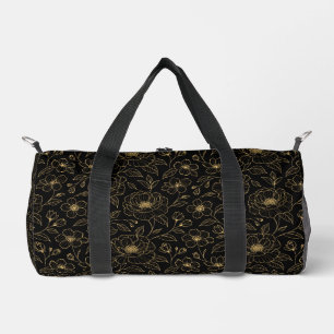 Elegant Luxury Floral Seamless Duffle Bag
