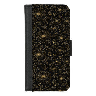 Elegant Luxury Floral Seamless iPhone 8/7 Wallet Case
