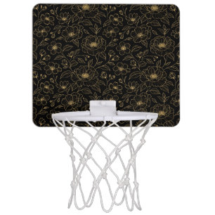Elegant Luxury Floral Seamless Mini Basketball Hoop