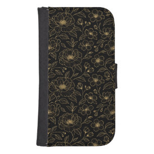 Elegant Luxury Floral Seamless Galaxy S4 Wallet Case