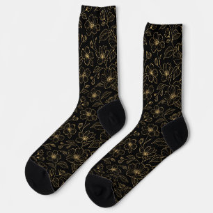 Elegant Luxury Floral Seamless Socks