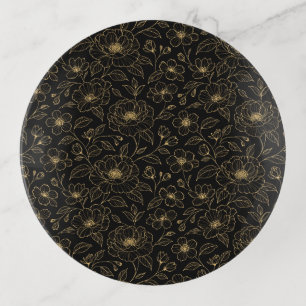 Elegant Luxury Floral Seamless Trinket Tray