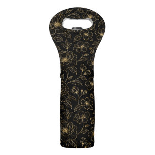Elegant Luxury Floral Seamless Wine Bag