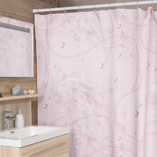 Elegant Luxury Girly Pink Shower Curtain