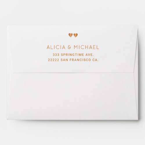 Elegant luxury gold and white wedding invitation envelope
