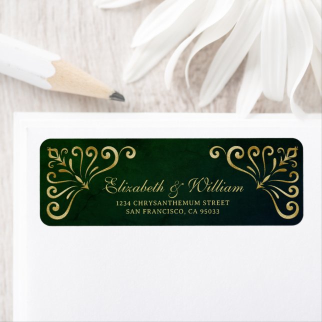 Elegant Luxury Gold Frame return Label (Insitu)