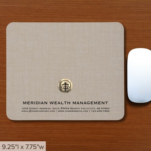 Elegant Luxury Gold Logo Mouse Pad
