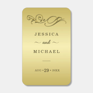 Elegant Luxury Gold Ornate wedding Matchboxes