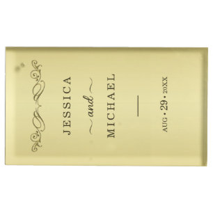 Elegant Luxury Gold Ornate wedding Place Card Holder