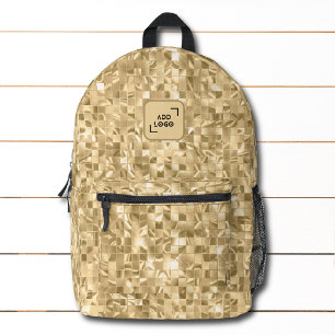 Elegant Luxury Gold Pattern Logo Corporate Printed Backpack