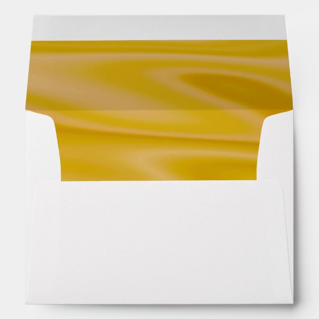 Elegant Luxury Gold Silk Satin Look 5 X 7 Wedding Envelope (Back (Bottom))