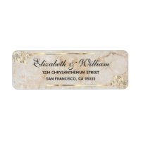 Elegant luxury Gold stone Return Address Label