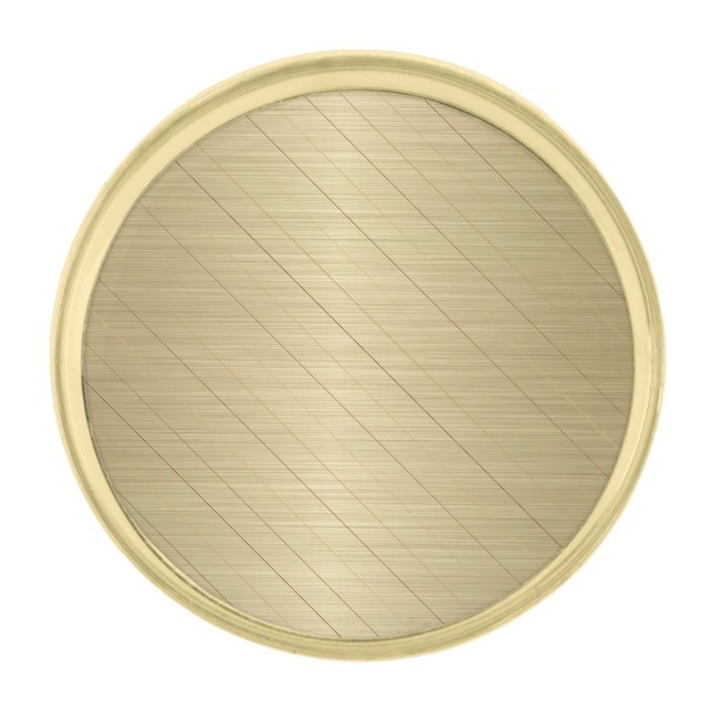 Elegant luxury Gold Striped Gold Finish Lapel Pin (Front)