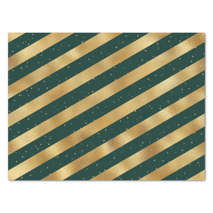 Elegant Luxury Green Gold Foil Snowy Christmas