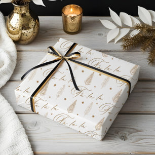 Elegant Luxury Holiday Evergreen Forest Fa La La Wrapping Paper