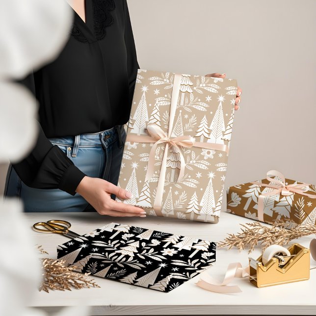 Elegant Luxury Holiday Evergreen Forest & Floral  Wrapping Paper Sheets (Elegant Luxury Holiday Evergreen Forest & Floral Wrapping Paper Sheets)