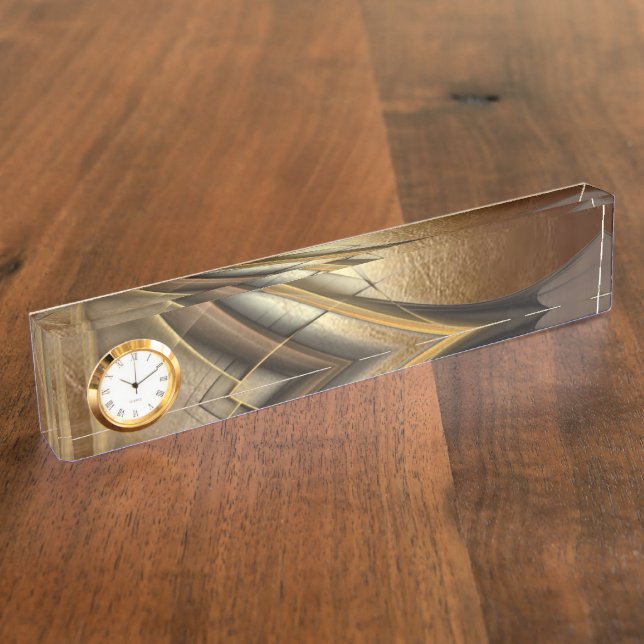 Elegant Luxury Leather Look Desk Name Plate (Side)