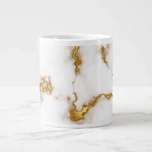 Elegant luxury marble gold design giant coffee mug