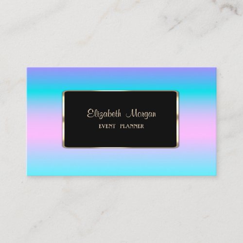 Elegant Luxury Modern Chic Holographic Business Card