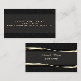 Elegant Luxury Modern,Gold,Black Business Card | Zazzle