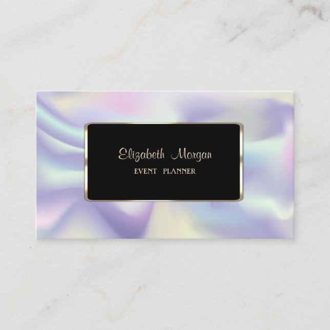 Elegant Luxury Modern Professional Holographic Business Card (Front)
