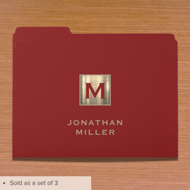 Elegant Luxury Monogram File Folder (Creator Uploaded)