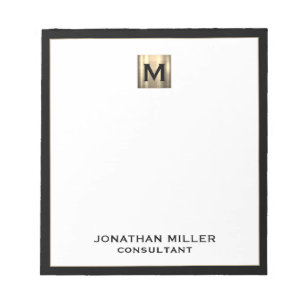 Elegant Luxury Monogram Notepad