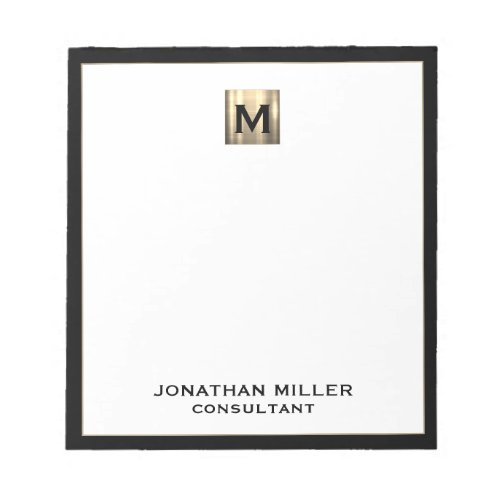 Elegant Luxury Monogram Notepad