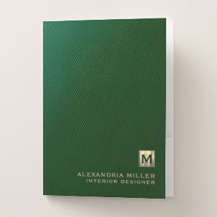 Elegant Luxury Monogram Pocket Folder