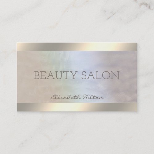 Elegant luxury pearl holographic luminous business card