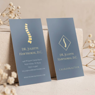 Elegant Luxury Professional Chiropractor Clinic Foil Business Cards