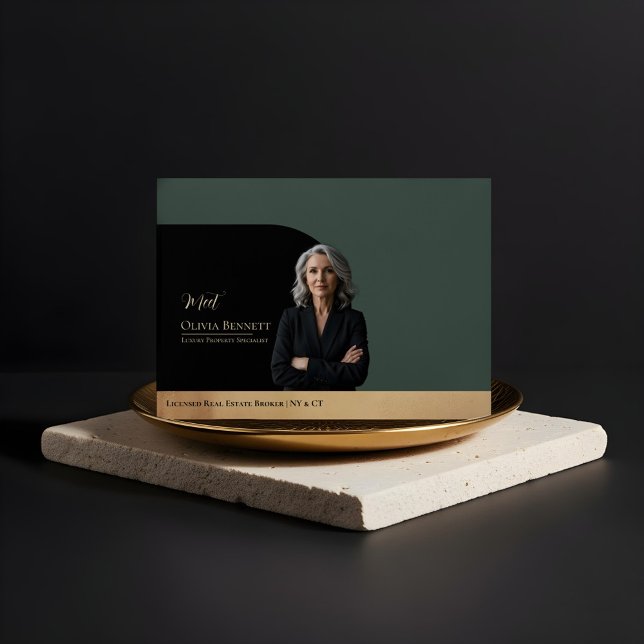 Elegant Luxury Real Estate Arch Photo Black & Gold Envelope (Elegant Luxury Real Estate Arch Photo Black & Gold Envelope)