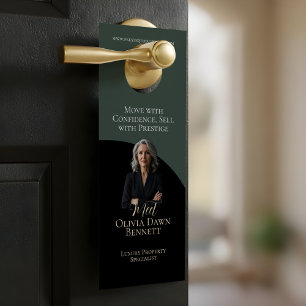 Elegant & Luxury Real Estate Black & Gold Photo Door Hanger