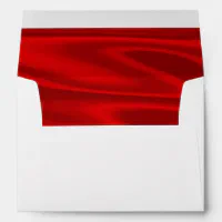 Elegant Luxury Red Silk Satin Look 5 X 7 Wedding Envelope