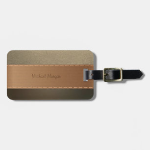 Elegant Luxury ,Retro ,Stitched,Leathe Look Luggage Tag